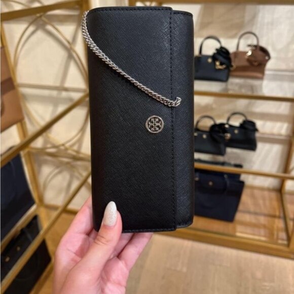 Tory Burch Robinson chain wallet crossbody
